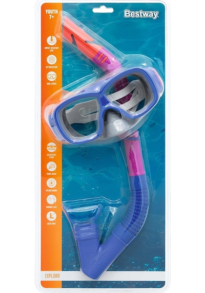 Bestway Explora Kids 7+ Şnorkel Maskesi Çok Renkli