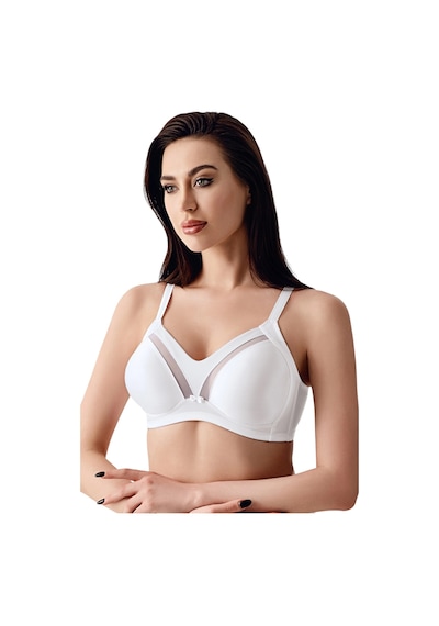 New Bra Newbra Lingerie 35-2303 Kadın D Cup Toparlayıcı Balensiz Min. Sutyen Beyaz