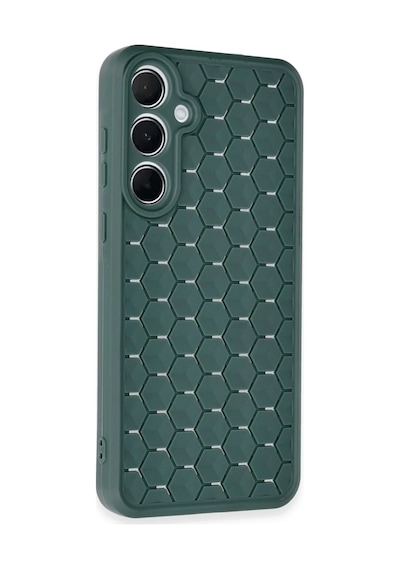 Galaxy A25 5g Kılıf Petek Silikon Kapak - Koyu Yeşil