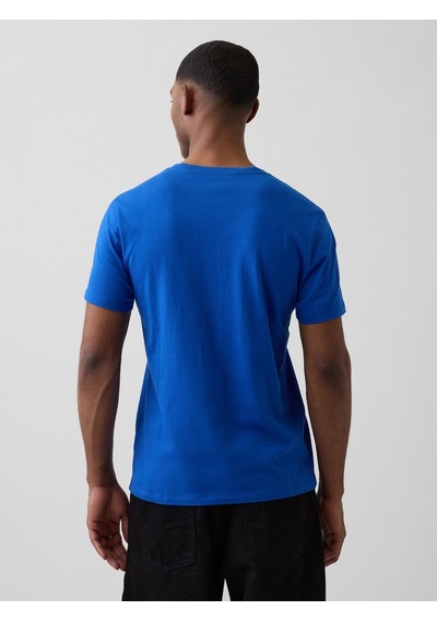 Gap V-frch Mını Logo Tee Erkek Mavi Tişört 799323008