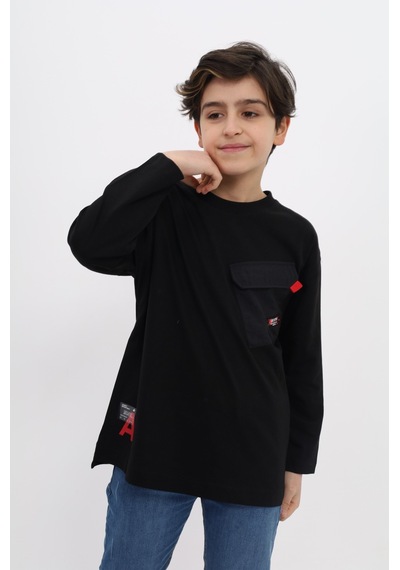 Toontoy Kids Toontoy Erkek Çocuk Wear For Baskılı Tişört Siyah