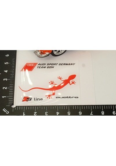 Audi S Line Quattro Gecko Logo Damla Silikon Plaka Logo Arma Ambl