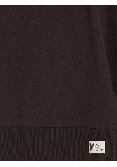 Lcw Comfort Kahverengi Bisiklet Yaka Oversize Kadın Sweatshirt