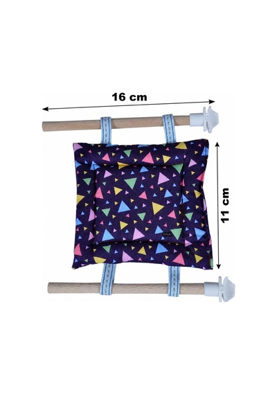Hamster Kemirgen Yatağı Uyku Pedi Tünekli Yatak Yumuşak Kumaş Asma Dinlenme Yatağı 16 X 11 Cm