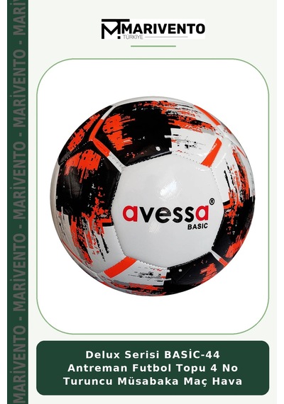 Delux Serisi Basic-44 Antreman Futbol Topu 4 No Turuncu Müsabaka Maç Hava