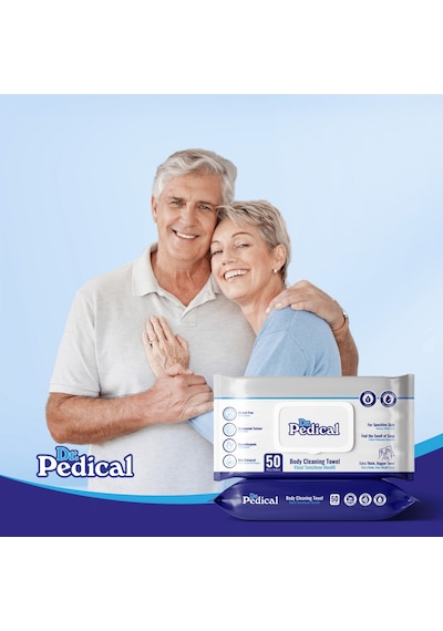 Dr. Pedical - Vücut Temizleme Mendili Xlarge 50'li 3 Paket XL