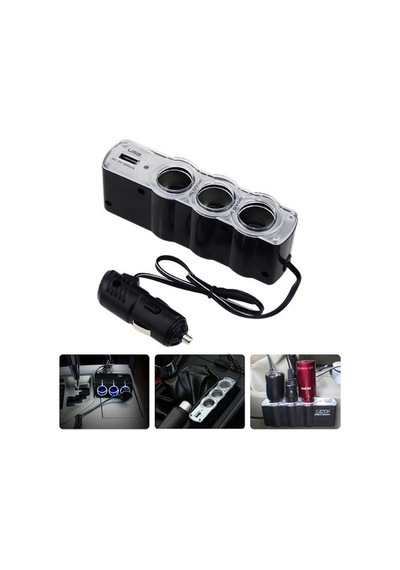 Tiger Marketing 3 Port + 1 Usb Oto Araç Çakmaklık Çoğaltıcı ..