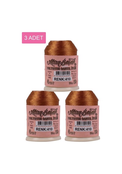 Hubrendy Tedarik 3 Adet Altınbaşak Oya Ve Dantel İpi 20 Gr - Royaleks - No: 410