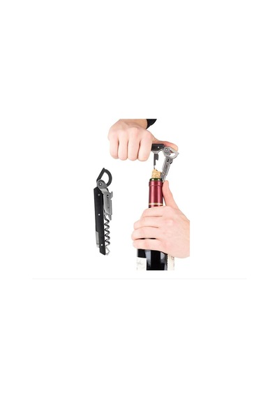 Peugeot Siyah Elektrikli Tirbuşon Ve Garson Çakı 14cm Siyah