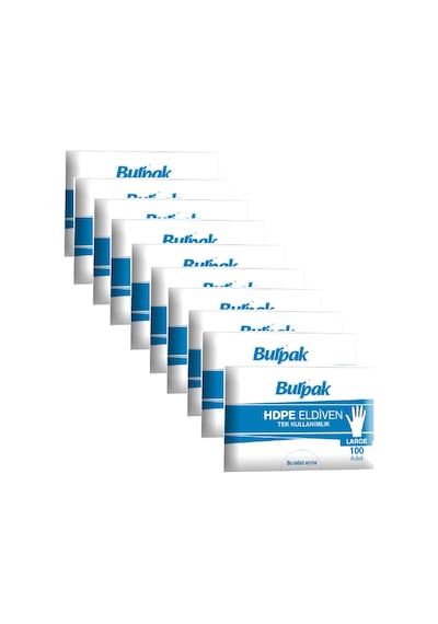 Burpak Şeffaf Eldiven Hdpe (L) 1000 Adet Şeffaf-L