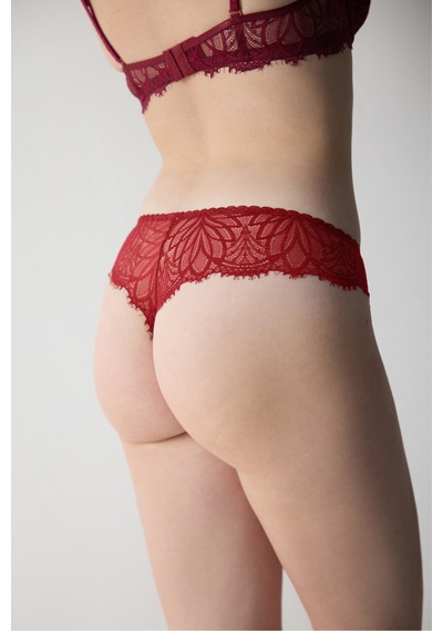 Magic Form Önü Taşlı Arkası Dantelli Kadın Tanga Külot Kırmızı - 704125038 Kırmızı