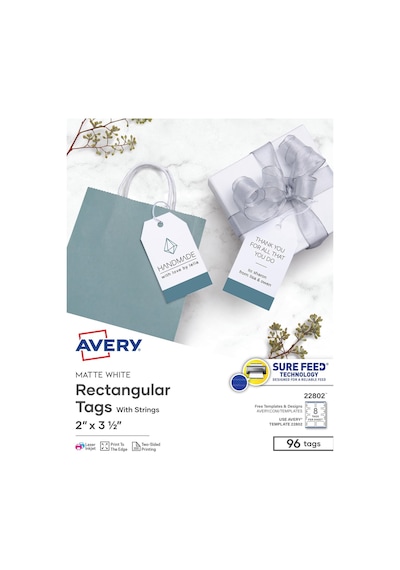 Avery Yazdırılabilir Tags Ile Tel Inkjet Için Pack Of 96 Diğer
