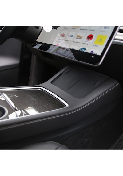 Tesla Model Y - Model 3 Tpe Plastik Telefon Şarj Pedi - Siyah