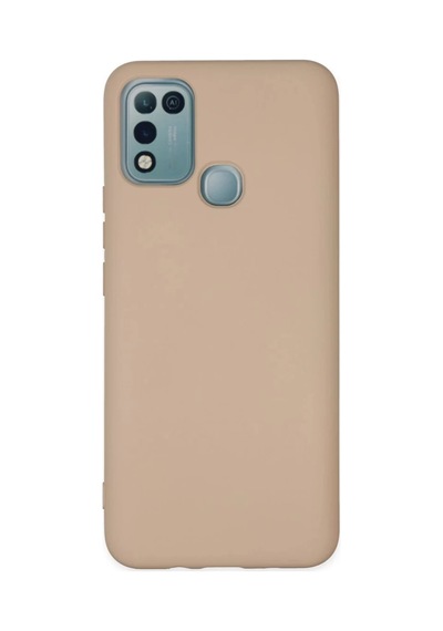 İnfinix Hot 10 Play Uyumlu Kılıf Nano İçi Kadife Silikon - Pudra