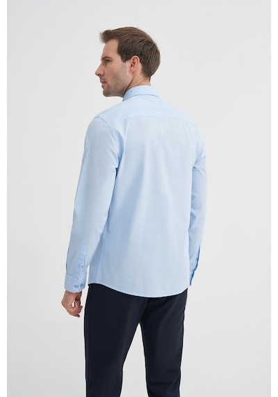 Cazador Slim Fit Dar Kesim Pamuklu Uzun Kol Gömlek Oxford