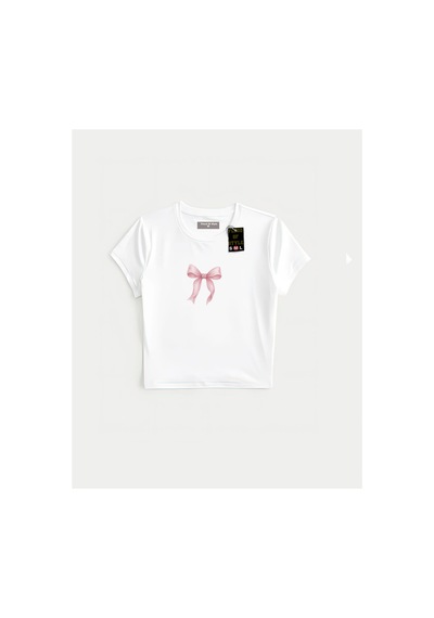Flood Of Style Beyaz Babby Tee Kurdale Minimal Özel Tasarım