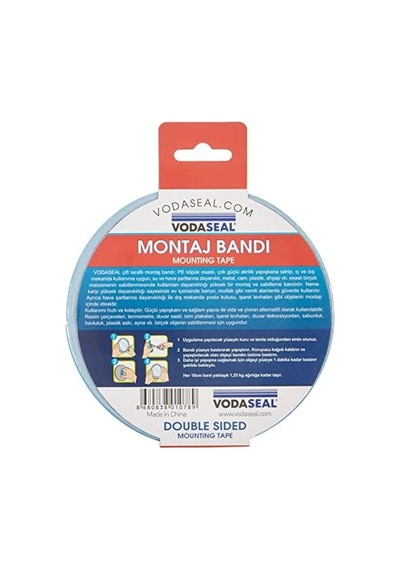 Çift Taraflı Montaj Bandı, 10mmx10mt