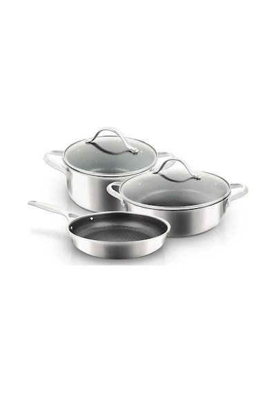 Uniqella Silver Pro Serisi Beyaz 5 Parça Set Çelik