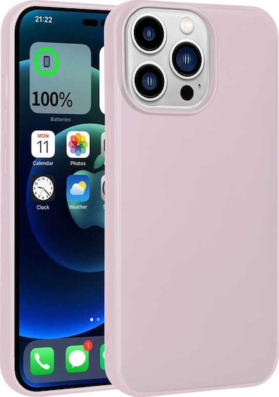 Apple Uyumlu iPhone Ekılıf 14 Pro Kılıf Mat Soft Premier Silikon Kapak Rose Gold