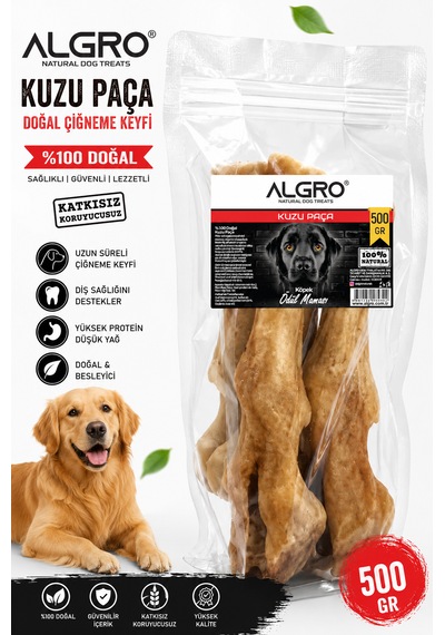 %100 Kuzu Paça Çiğneme Maması 500 Gr