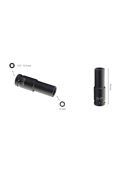 Ceta Form 13 mm 1/2” 6 Köşe Derin Havalı Lokma Anahtar C64-H13