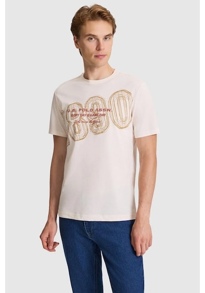 U.S. Polo Assn. U.s. Polo Assn. Erkek Tişört Krem