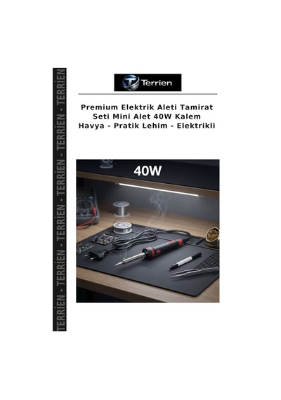 Premium Elektrik Aleti Tamirat Seti Mini Alet 40w Kalem Havya - Pratik Lehim - Elektrikli