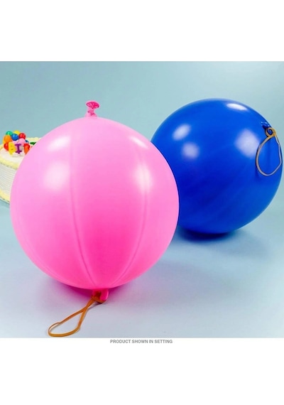 Lastikli Zıpzıp Balon Ipli Punch Panç Büyük Balon 10 Adet