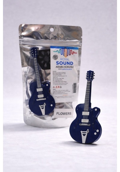 Royal Sound Oto Kokusu Kalorifere Geçme Navy Blue Guıtar Flowers