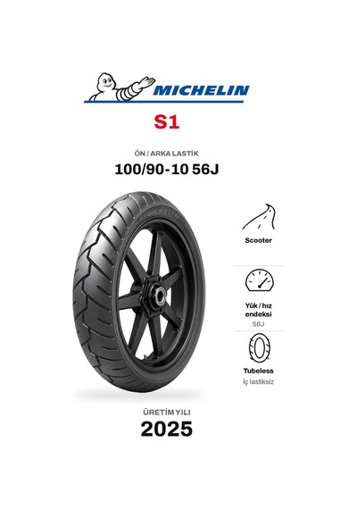Michelin S1 100/90-10 56j Ön/arka Motosiklet Lastiği