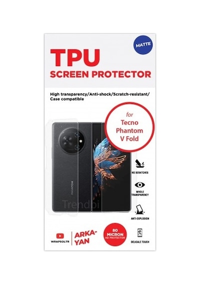 Tecno Phantom V Fold Mat Arka Ve Yan Koruyucu Tpu Film