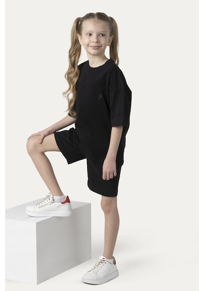 Unisex Çocuk Kısa Kollu Siyah Tişört Çok Renkli 9931BK05001