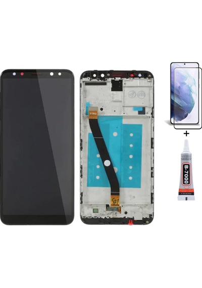 Huawei Mate 10 Lite Çıtalı Siyah Uyumlu Ekran Lcd Dokunmatik B7000 15ml Yapıştırıcı Ve Kırılmaz Cam İle Beraber Yc