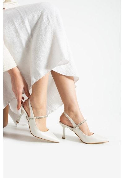 Dabab Shoes Vına Kadın Sivri Burun 7 Cm İnce Topuklu Taş Detaylı Bilekten Bantlı Klasik Abiye Ayakkabı Ekru Dabab Shoes Vına Kadın Sivri Burun 7 Cm İnce Topuklu Taş Detaylı Bilekten Bantlı Klasik Abiye Ayakkabı Ekru