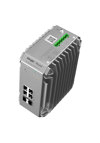 Ruijie Reyee RG-NIS3100-4GT2SFP-HP 4 Port Poe 2xSfp Gigabit Yönetilebilir Endüstriyel PoE Switch