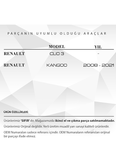 Clio3, Kangoo İçin Airbag Şerit Kablosu 5 Pin - 50 Cm
