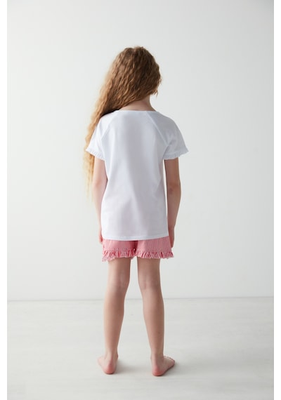 Penti Kız Çocuk Uçurtma Baskılı Pijama Takımı Beyaz