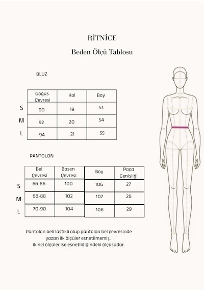Ritnice Kadın Hudson %100 Pamuk Müslin Gömlek Pantolon Pembe Alt Üst Takım
