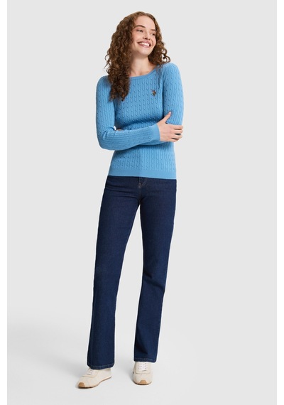 U.S. Polo Assn. Kadın Mavi Basic Kazak 50331602 Vr036