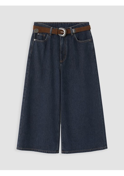 Lcw Jeans İndigo Beli Kemerli Kadın Jean Pantolon