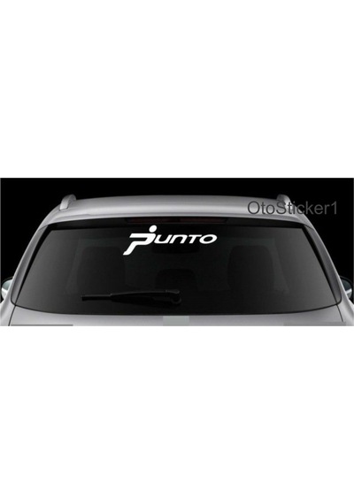 Oto Sticker Fiat Punto Arka - Ön Cam Orta Boy Stickeri 28Cm