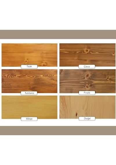 Su Yolu Kenar Ahşap Masif Yemek Masası 100 X 200 Çok Renkli