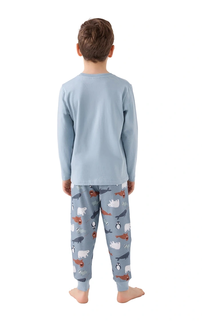 Rolypoly Rp3420-2 Erkek Çocuk Kışlık İkili Pijama Takım Soft Yeşil