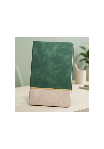 Kişiye Özel Ajanda Set Vıp Defter & Kalem & Anahtarlık Set - Yeşil Yeşil