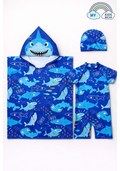 My Kids Wear Erkek Çocuk Deniz Kombini 3 Lü Set Mayo, Havlu Ve Bone 12582 Gri - Turuncu My Kids Wear Erkek Çocuk Deniz Kombini 3 Lü Set Mayo, Havlu Ve Bone 12582 Gri - Turuncu