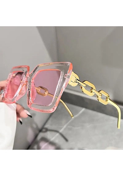 Onomo Kadın Büyük Boy Kare Moda Gözlüğü Pembe Renk Pembe
