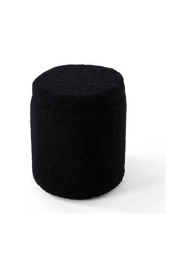 Teddy Sandıklı Puff Siyah