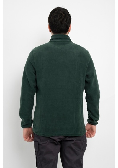 Dasüniforma Unisex Anti-pilling Tüylenme Yapmayan Standart Fit Tam Fermuarlı Soğuk Geçirmez Polar Hırka Yeşil
