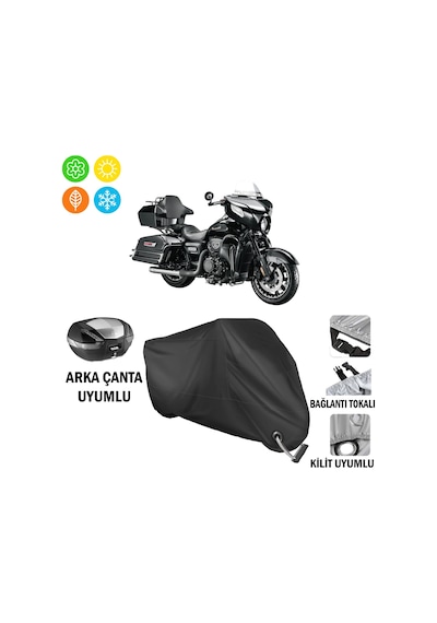 Musatti Dark Pow Motosiklet Brandası Arka Çanta Bağlantı,kilit Uyumlu Siyah