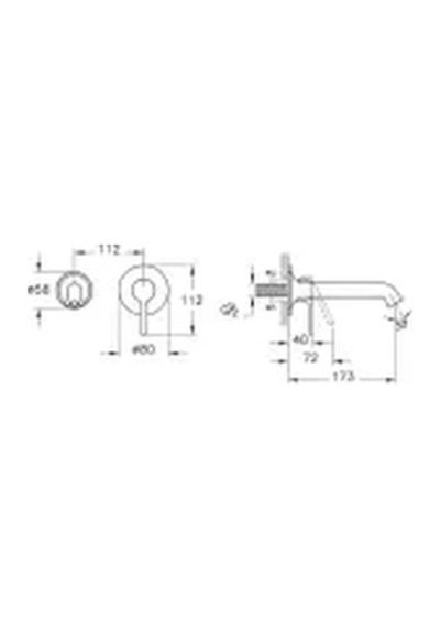 VitrA Origin A4288925 Cl 2 D'li Ankastre Lavabo Bataryası Fırçalı Altın